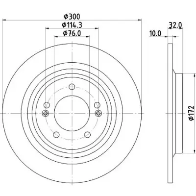 Marca Reconocida Disco de freno HELLA 8DD 355 134-731